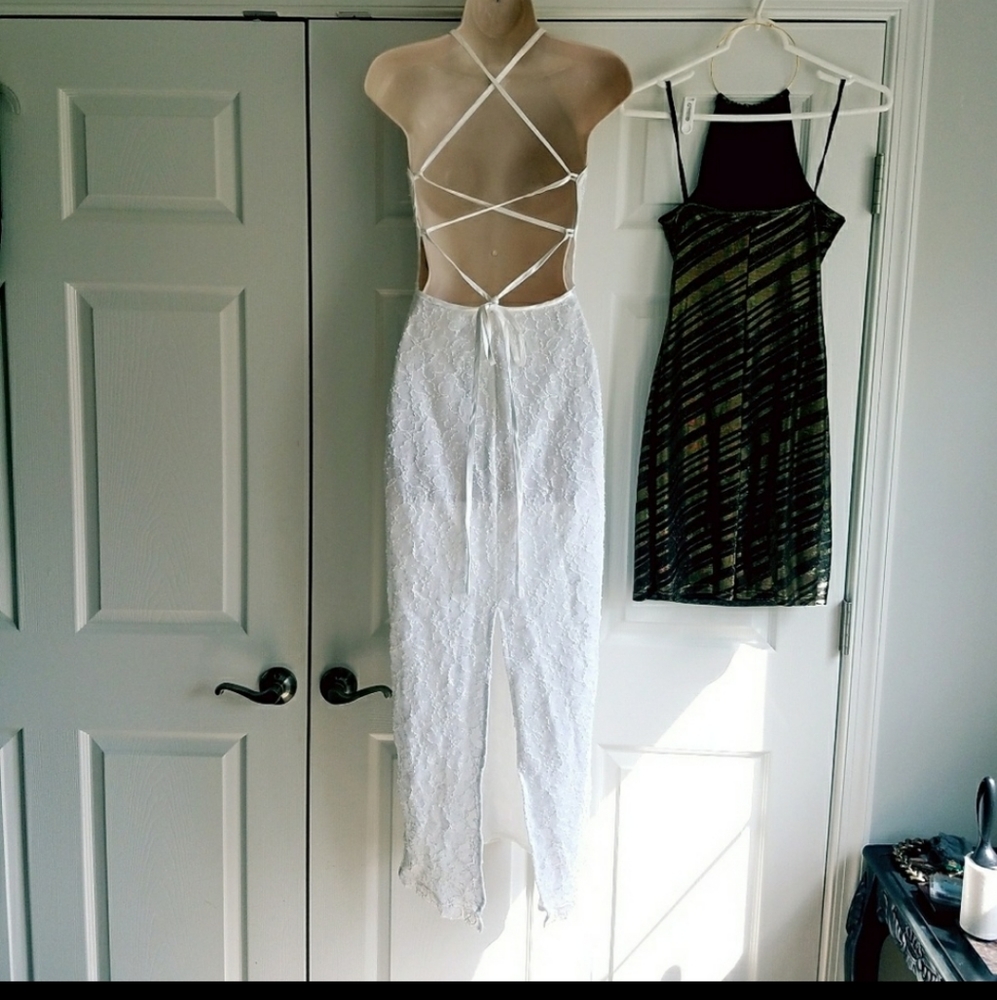 Vintage White Iridescent Dress